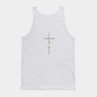 Cross With Little Flowers Tank Top